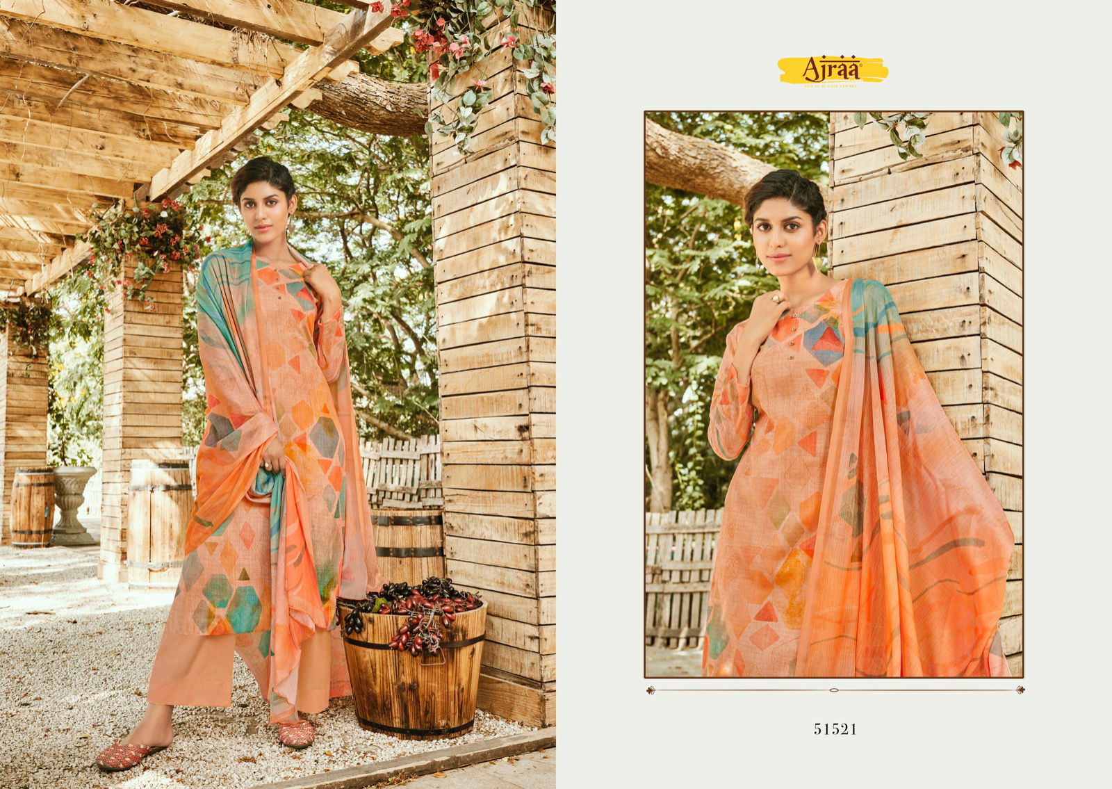 Ajraa Canvas 51521-51524 Wholesale Printed Designer Salwar Suits 